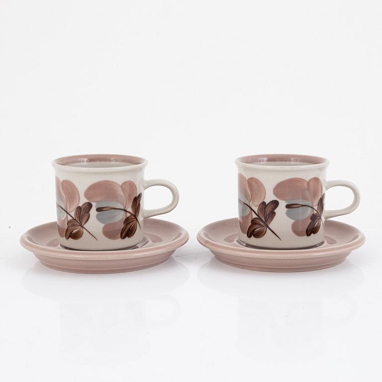Ulla Procopé, coffee cups with saucers, 11 pcs, "Koralli", Arabia, Finland.