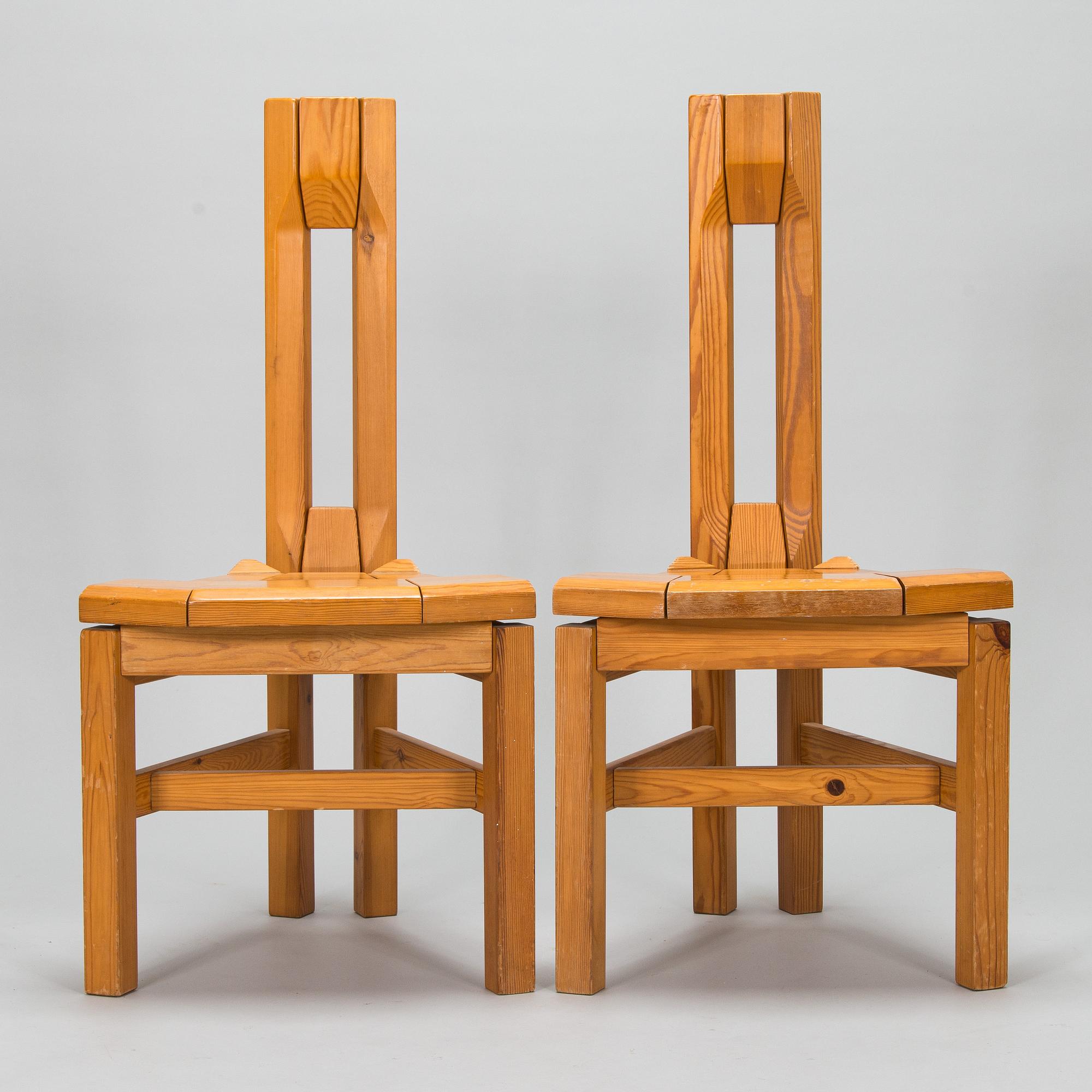 Arnold Lerber, a set of two 1960'/1970's 'Rantasipi' chairs for Laukaan Puu.