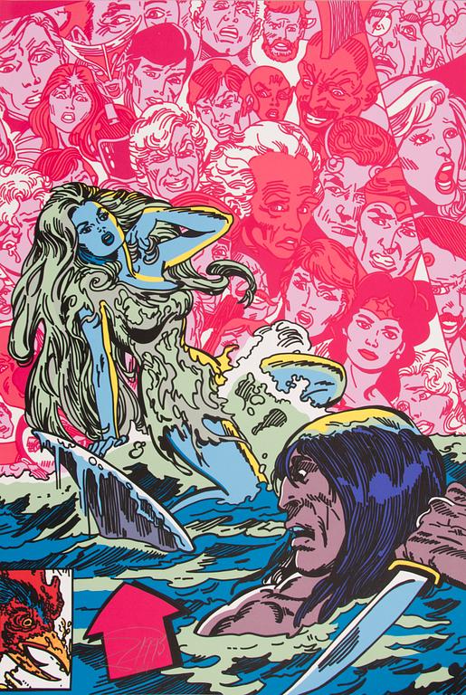 ERRÓ   GUDMUNDUR GUDMUNDSSON, serigrafia, signeerattu ja päivätty 1993, numeroitu XVI/C.