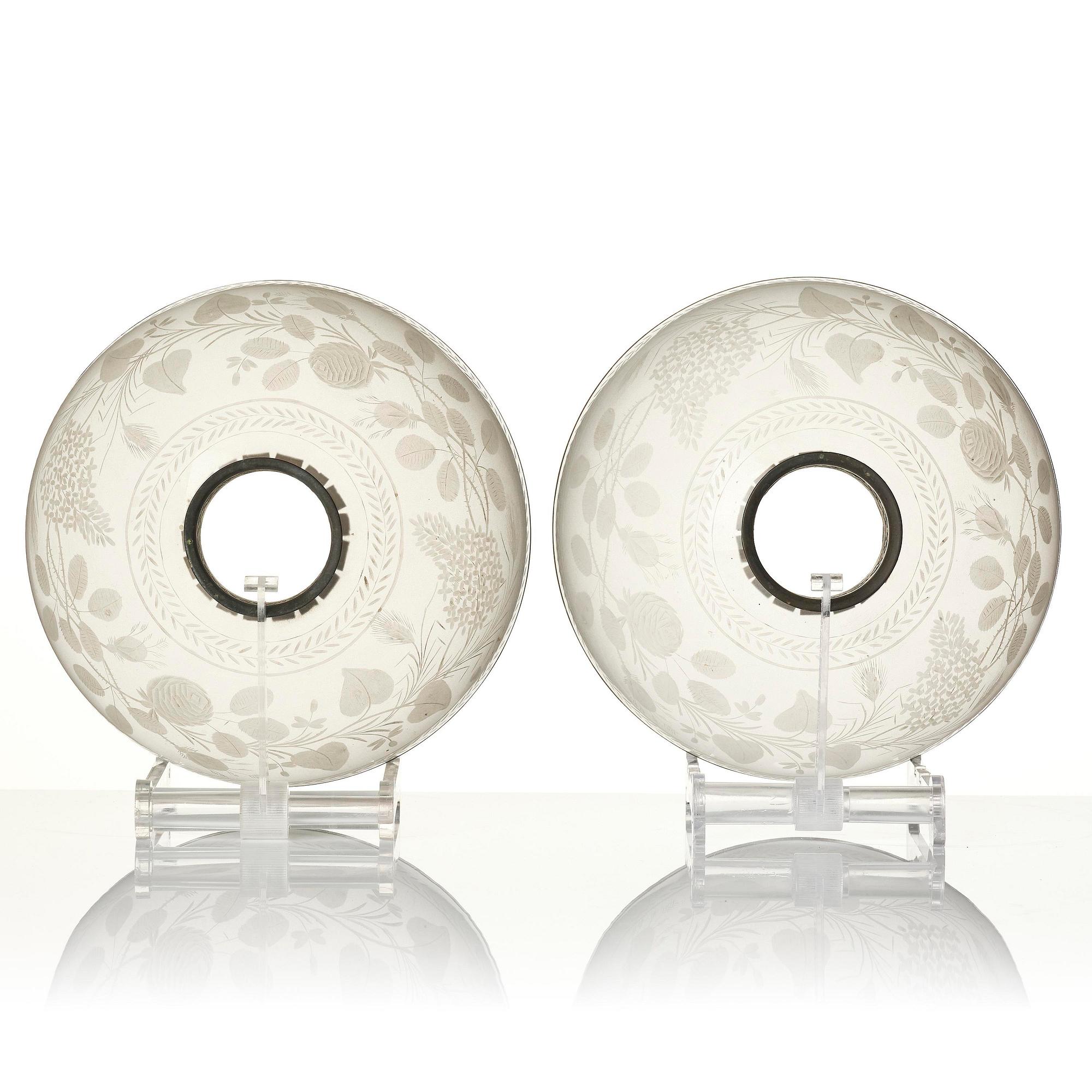 A pair of Empire painted sheet metal carcel oil lamps.