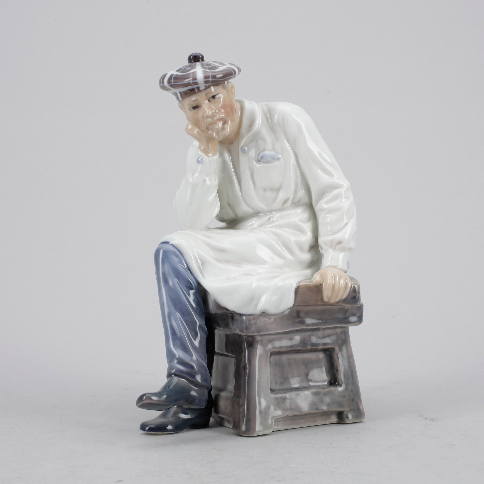 FIGURINER, 2 st, porslin, Dahl Jensen, Danmark.