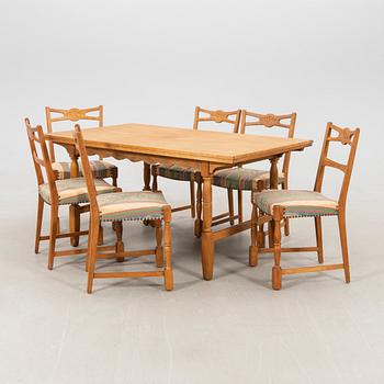 Axel and Röck dining set, 7 pieces, Otterop furniture factory, Denmark, 1960s.