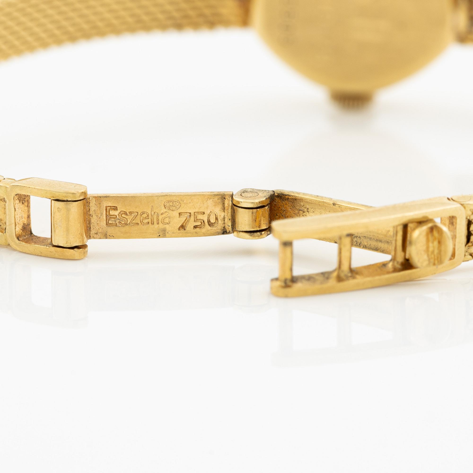 Certina, wristwatch, 15.5 mm, 18K gold.