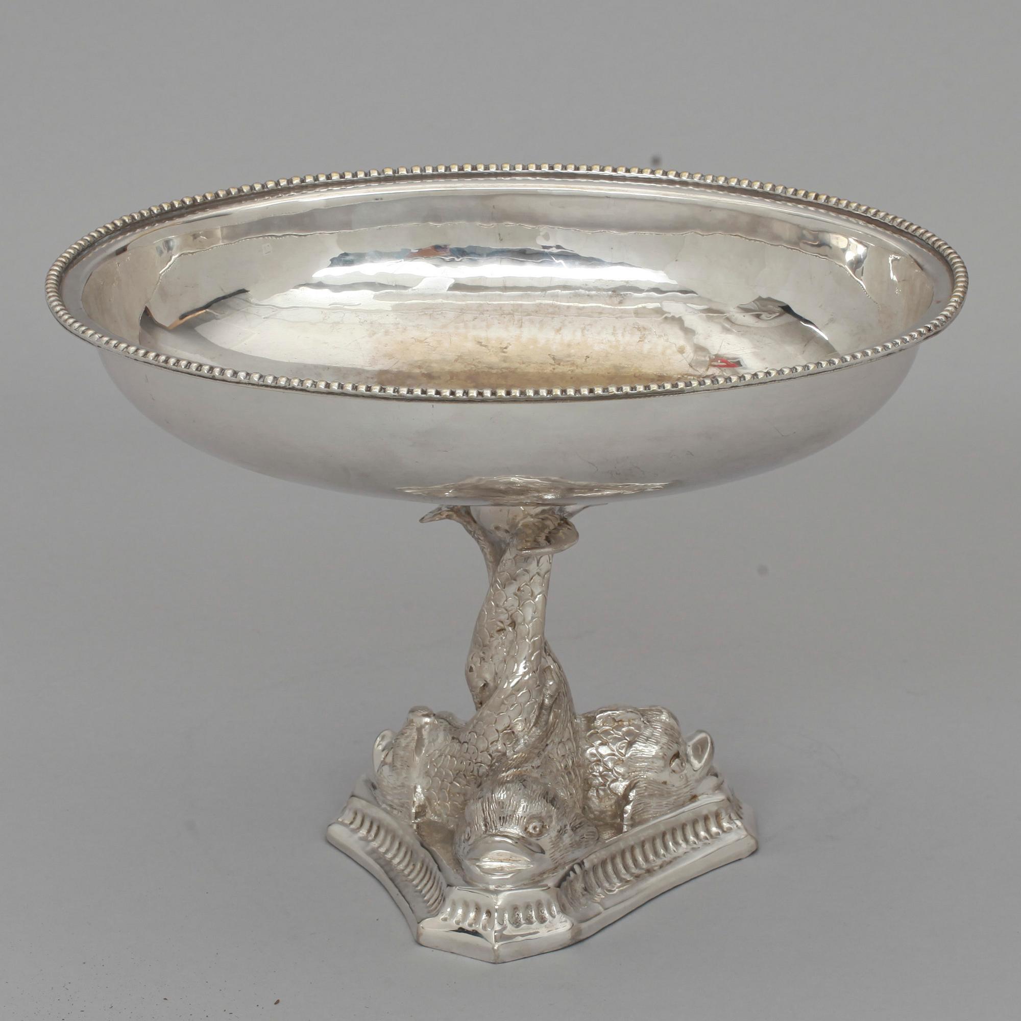 SKÅL på FOT, nysilver, empirestil, 1900-tal.