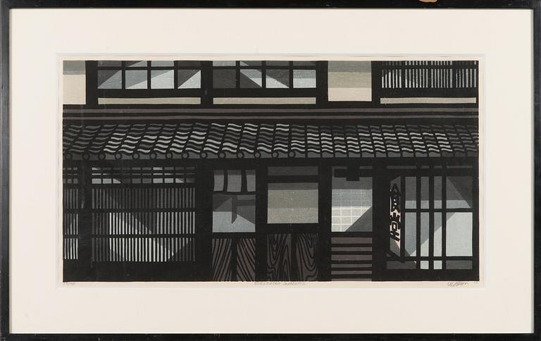 Clifton Karhu, träsnitt, signerad och daterad -88, numrerad 23/100.