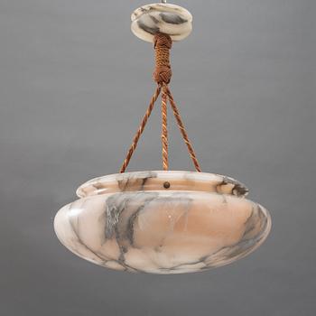 An alabaster ceiling lamp, 1920s.