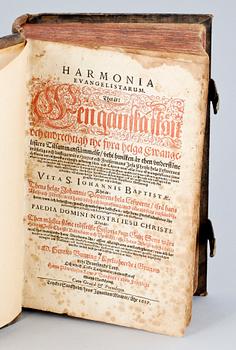 BOK. "Harmonia Evangelistarum" Stockholm 1617.