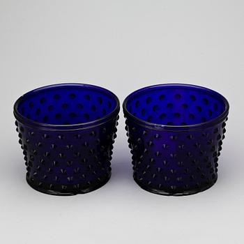 YTTERFODER, ett par, glas "Hortus", Svenskt Tenn, design Josef Frank.