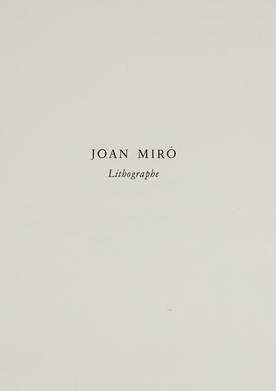 A set of two books  Joan Miró, Lithographe and  Miró Radierungen.