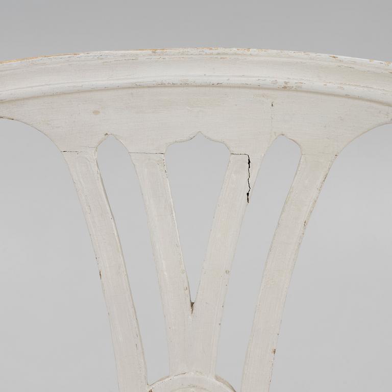 A pair of Gustavian chairs by J. Lindgren (master in Stockholm 1770-1800).