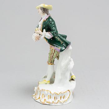 A Geman porcelain figurine, 20th Century, Meissen like mark.