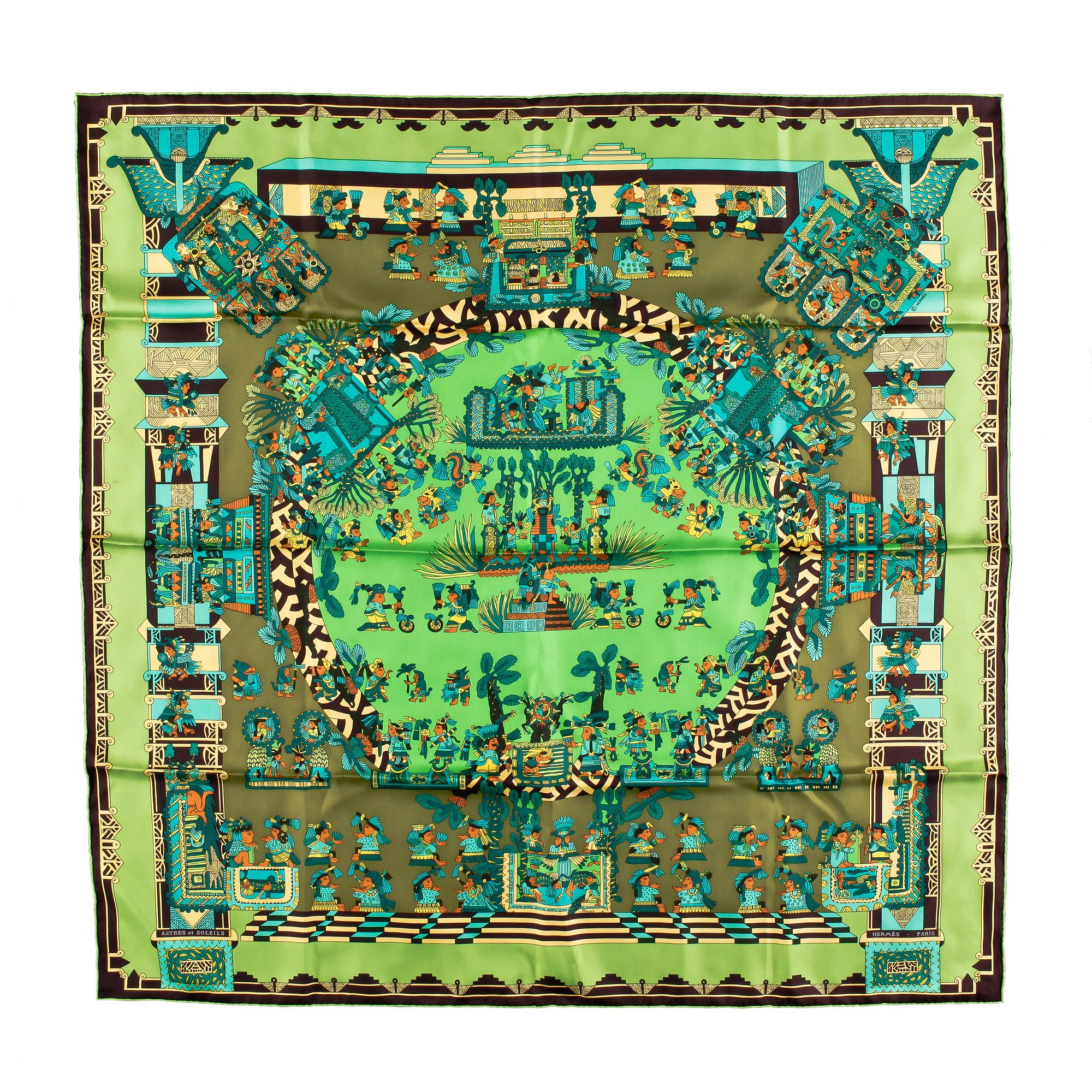 HERMÈS, scarf "Astres et Soleils".