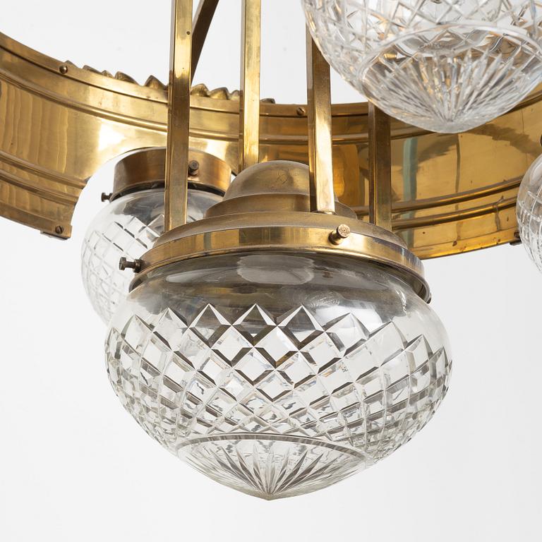 A Jugendstil ceiling lamp, early 20th Century.