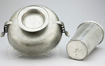 VAS samt SKÅL, Tenn,  Edin Ollers samt Firma Svenskt Tenn. 1900-talets första hälft.