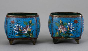 PARTI CLOISONNÉ, 5 delar, Kina, 1900-tal.