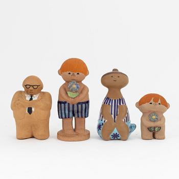 Lisa Larson, a set of four stoneware figurines, Gustavsberg.