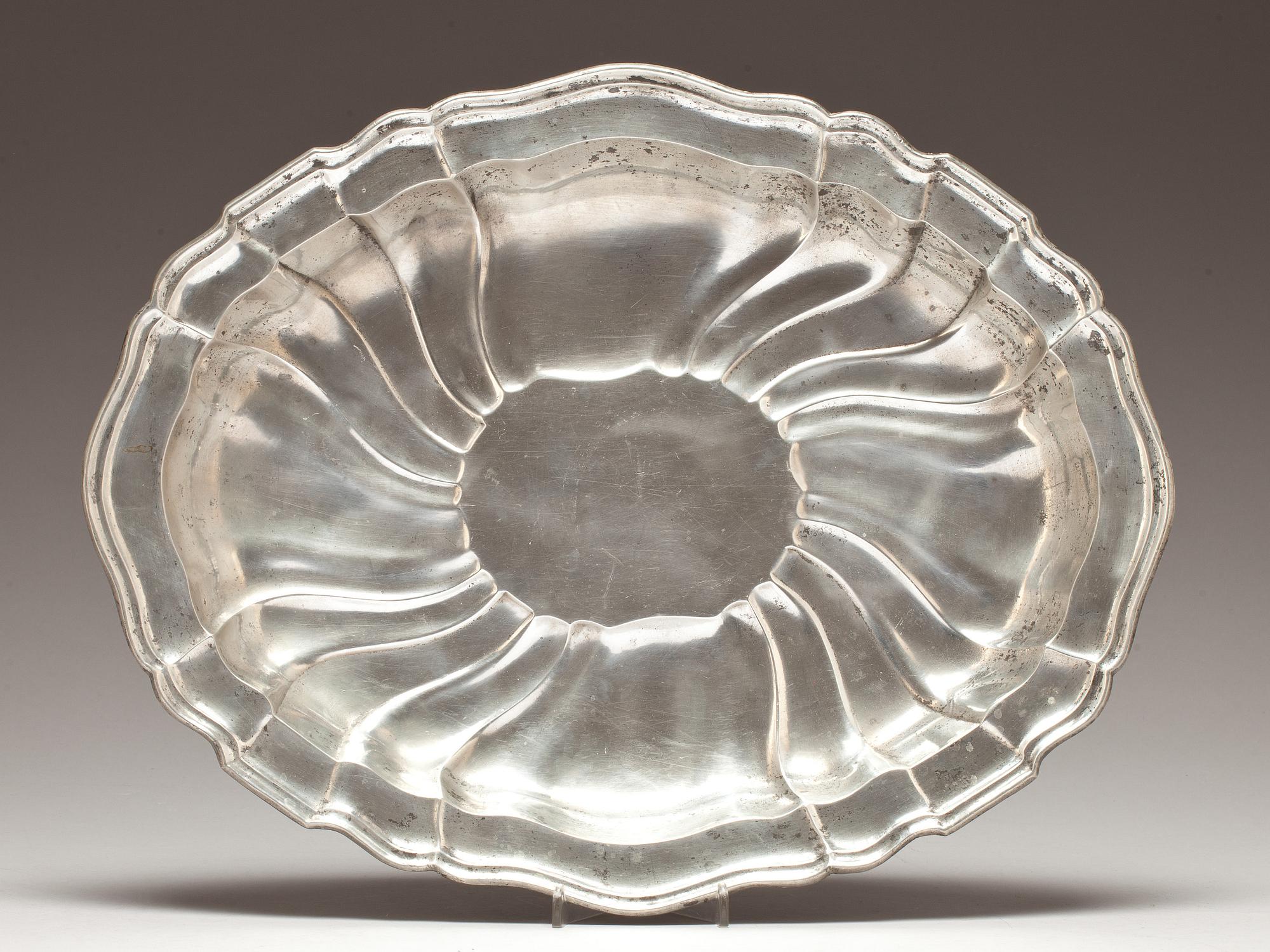 STEKFAT, tenn, Rokokostil, 1800-tal.