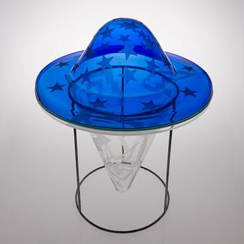 A glass sculpture "Under the Sky" signed Taru Syrjänen 1989 1/1 Iittala.