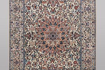 A carpet, Nain, part silk, 9 laa, ca 344 x 213 cm.