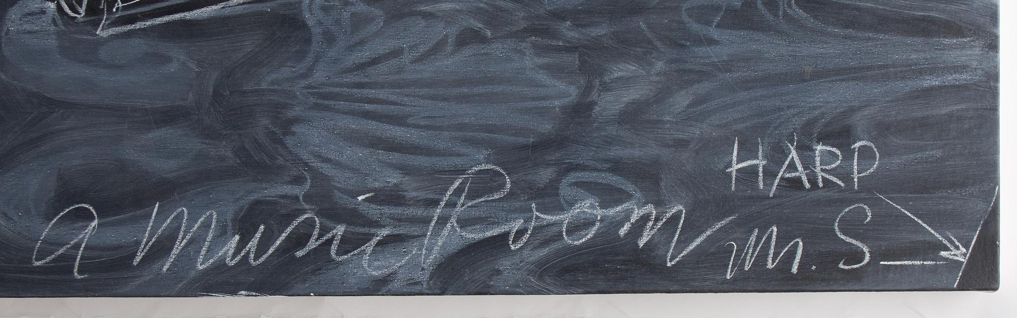 Ben Schonzeit, "Music Room: Blackboard Diptych".