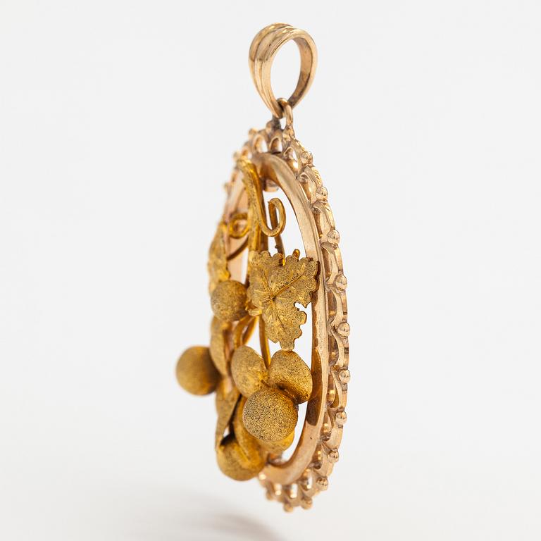 Riipus, 14K kultaa. Oskar Lindroos, Helsinki 1948.