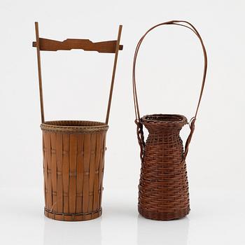Two Japanese flower baskets, circa 1900.