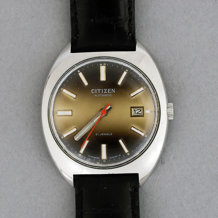 ARMBANDSUR, Citizen, stål, 1970-tal.