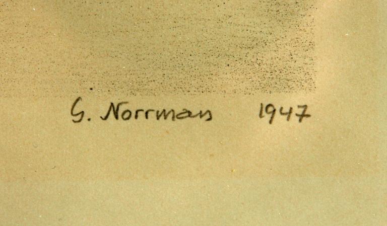 GUNNAR NORRMAN, litografi, sign, numr 2/18 o dat 1947.