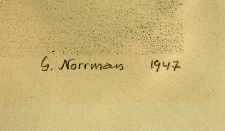 GUNNAR NORRMAN, litografi, sign, numr 2/18 o dat 1947.