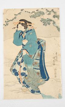 Utagawa Kunisada, Färgträsnitt, Japan.