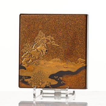 A Japanese lacquer writing set, Suzuribako, Meiji period (1868-1912).