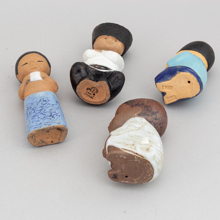 Lisa Larson, eight stoneware figurines from the series "All världens barn" for Gustavsberg.
