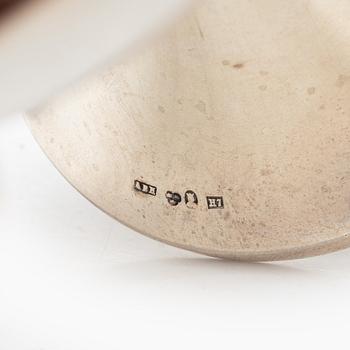 Eight Swedish silver cups/bowls on foot, with marks including GAB, Stockholm 1921.