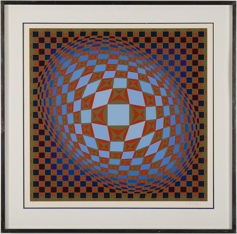 VICTOR VASARELY, silk screen, signed and numbered 31/275.