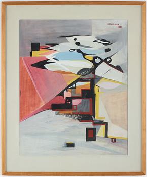 Siri Rathsman, blandteknik. Signerad och daterad 1951.