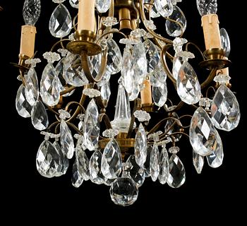 A mid 1900s chandelier, height ca 65 cm.