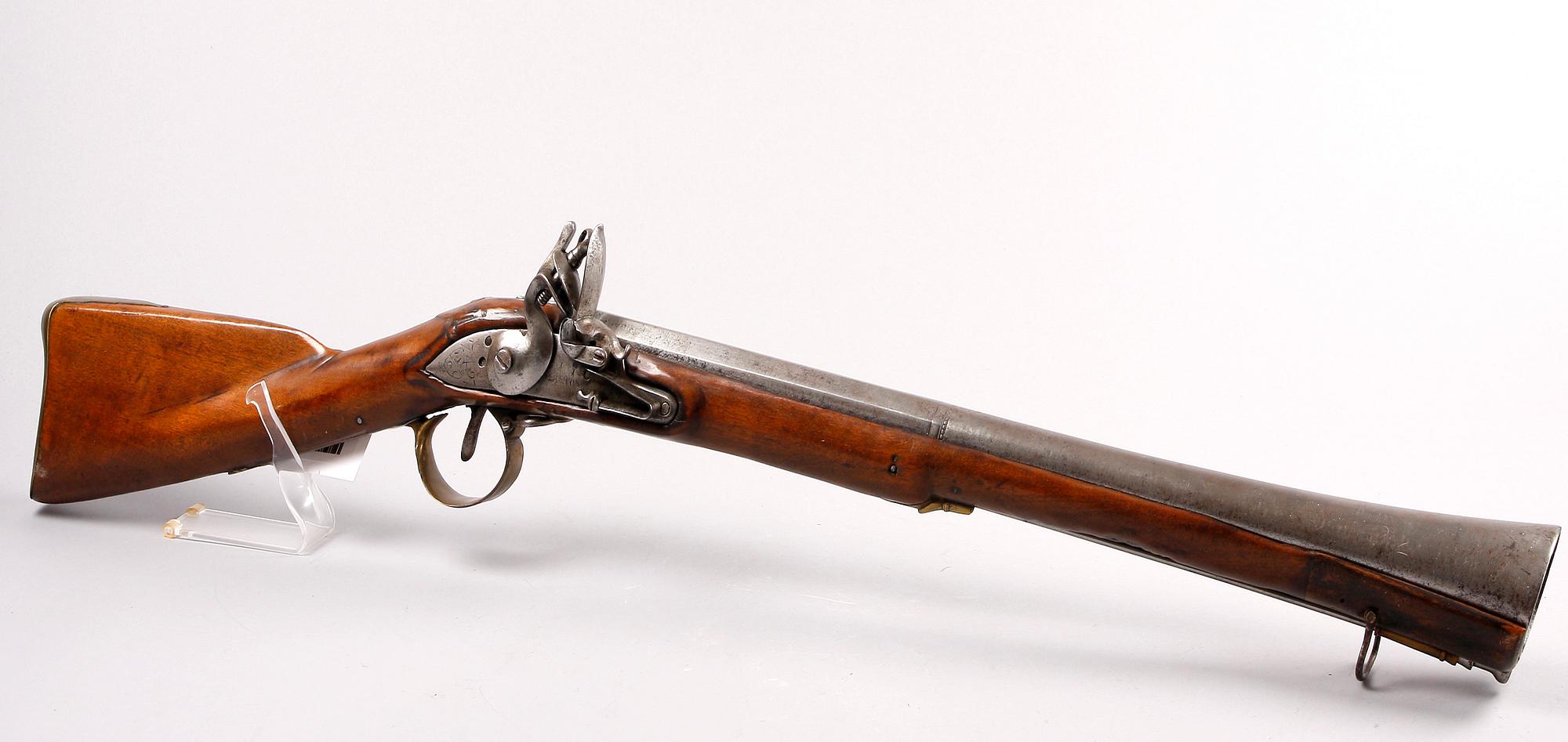 BLUNDERBUS, flintlås, engelskt lås märkt 1749,