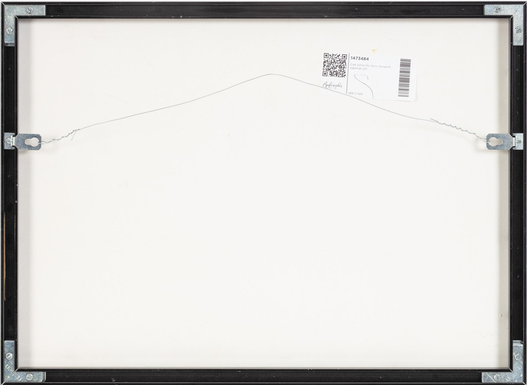 Carl Johan De Geer, photo, signed.