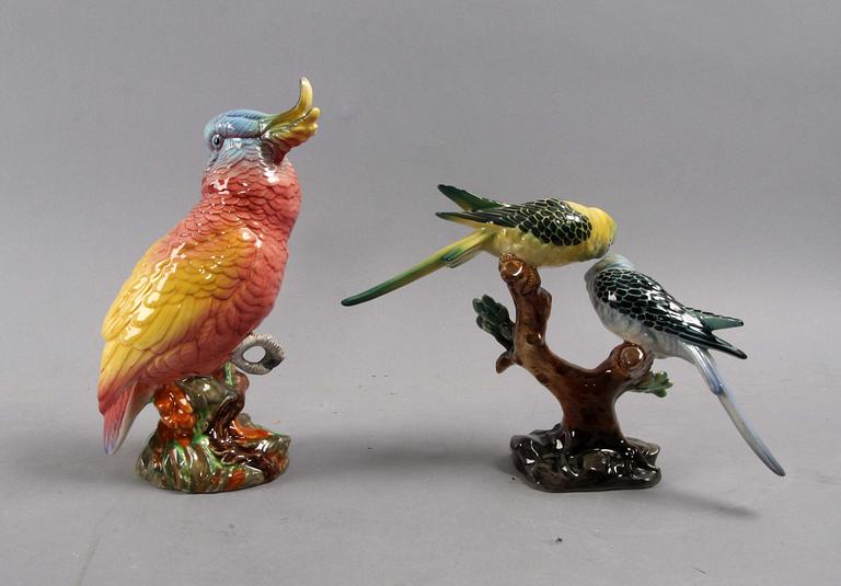 FIGURINER, 2 st, flintgods, Wien resp Beswick.