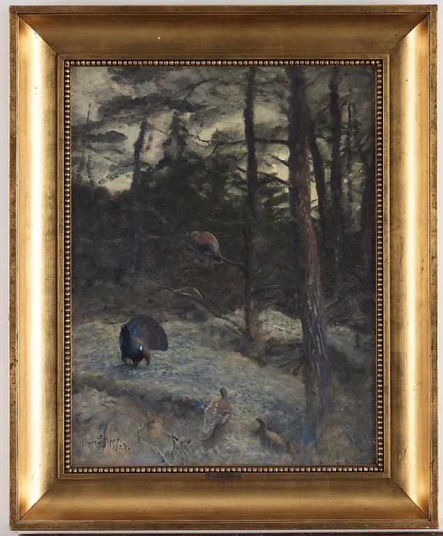 Bruno Liljefors, "Tjäderspel".