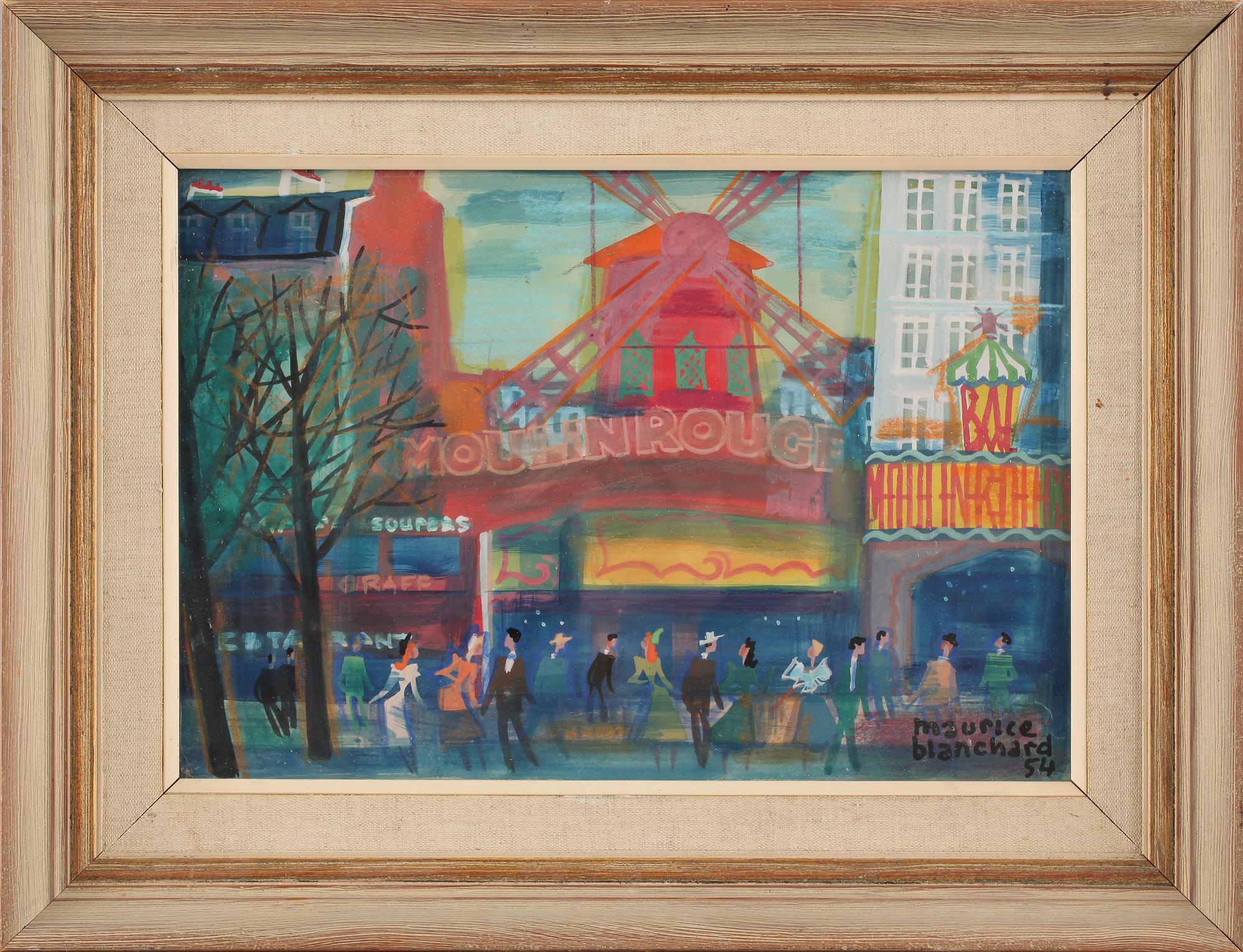 MAURICE BLANCHARD, blandteknik, signerad.
