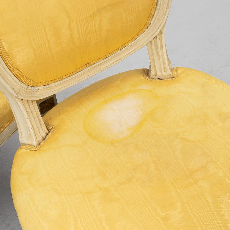 Chairs, 4 pcs, Gustavian style, around 1900.
