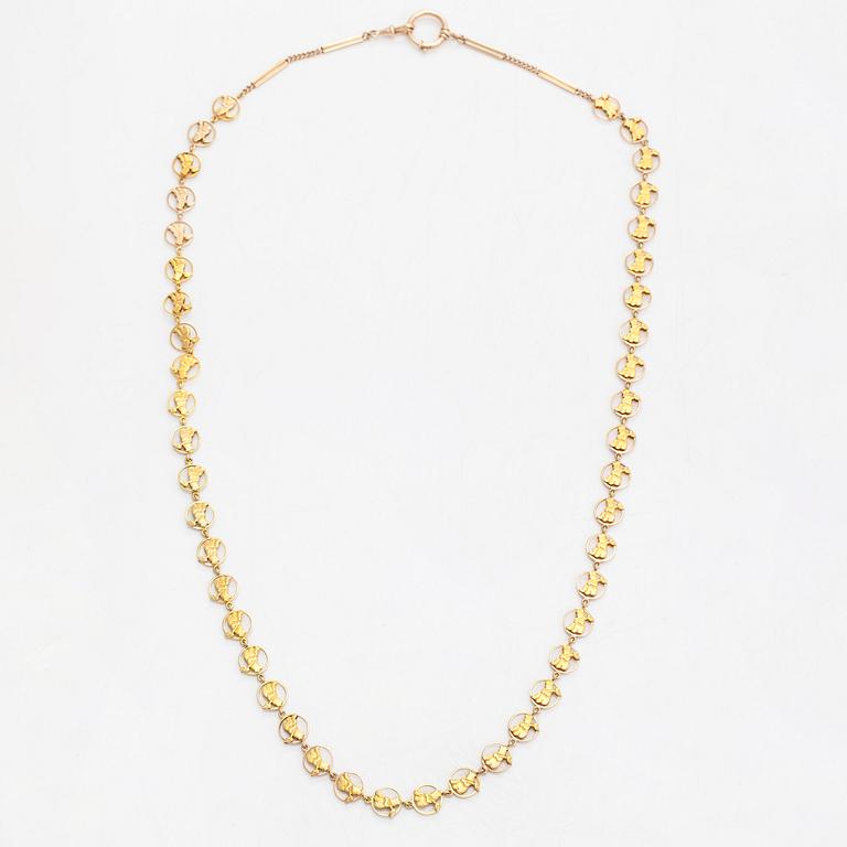 Klockkedja, 14K guld.