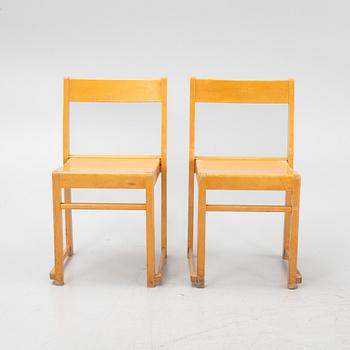 Sven Markelius, stolar, 6 st, "Orkesterstolen", 1900-talets mitt.