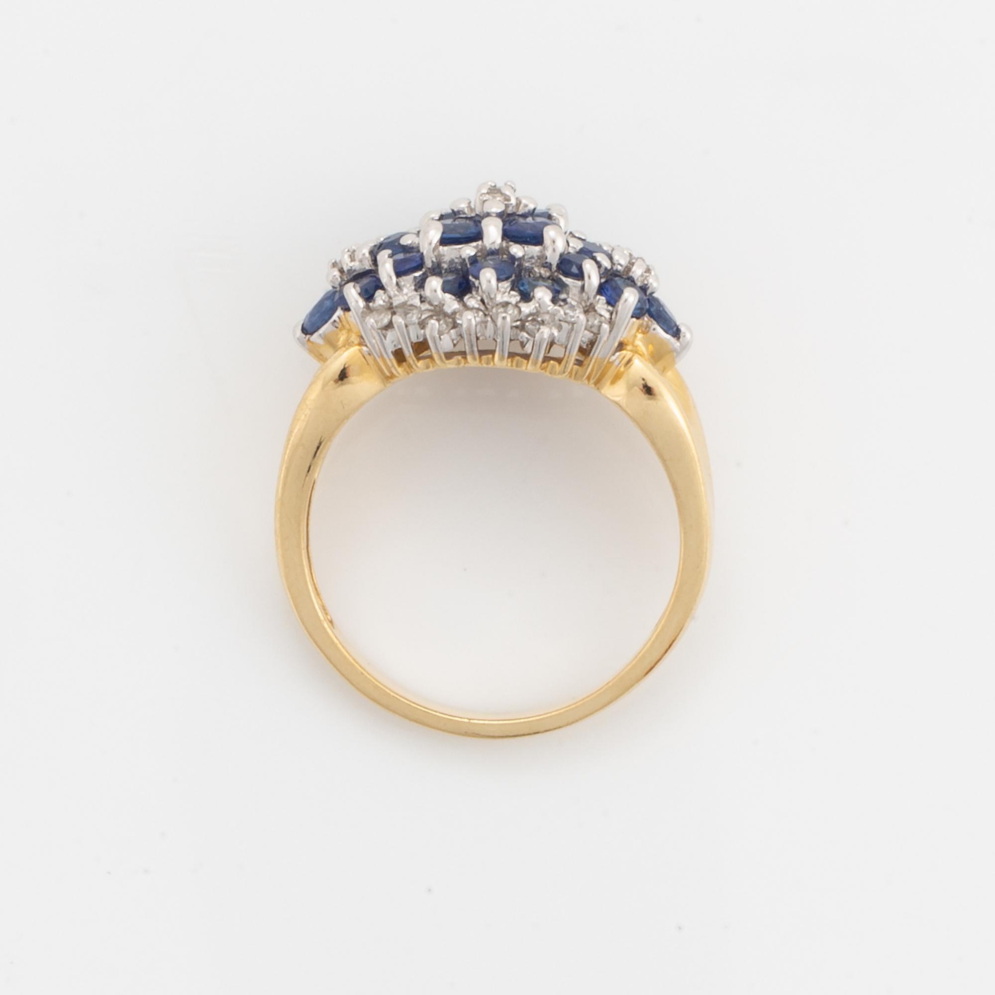 Sapphire and diamond ring.