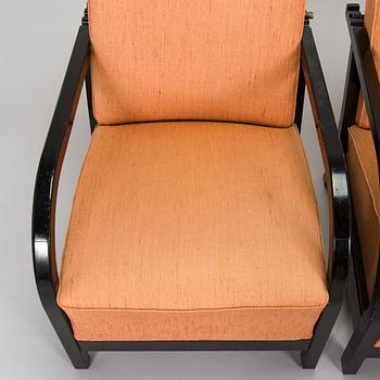 Einari Kyöstilä, A pair of 1930's 'Mainio' armchairs for Asko Finland.