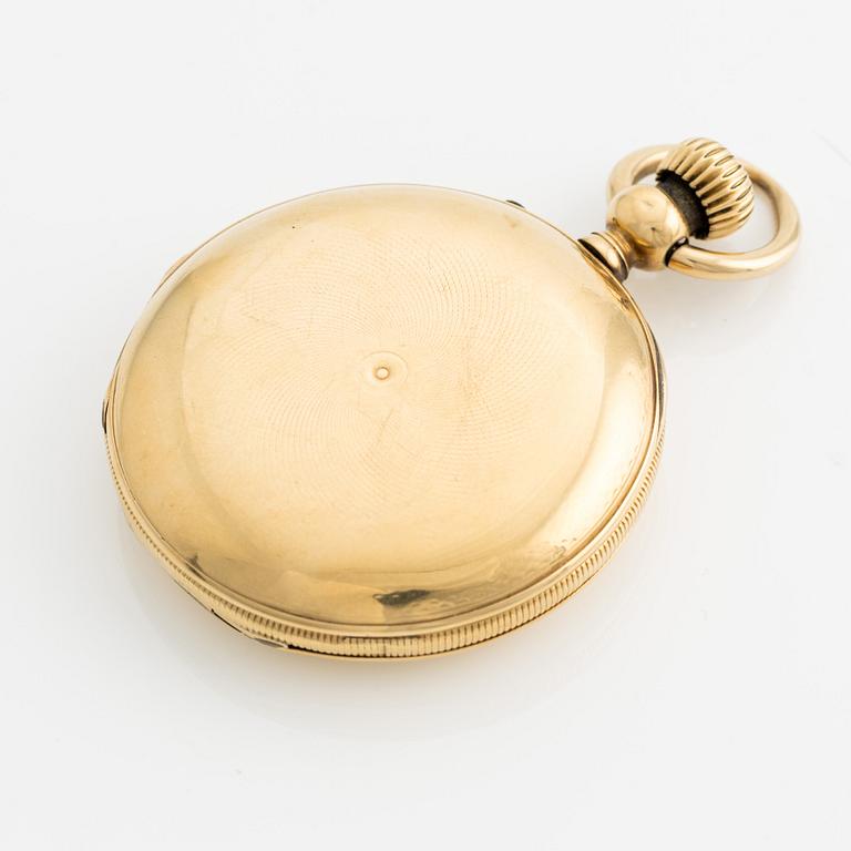 B. Haas Jeune, Paris-Geneve, pocket watch, hunter, 49 mm.