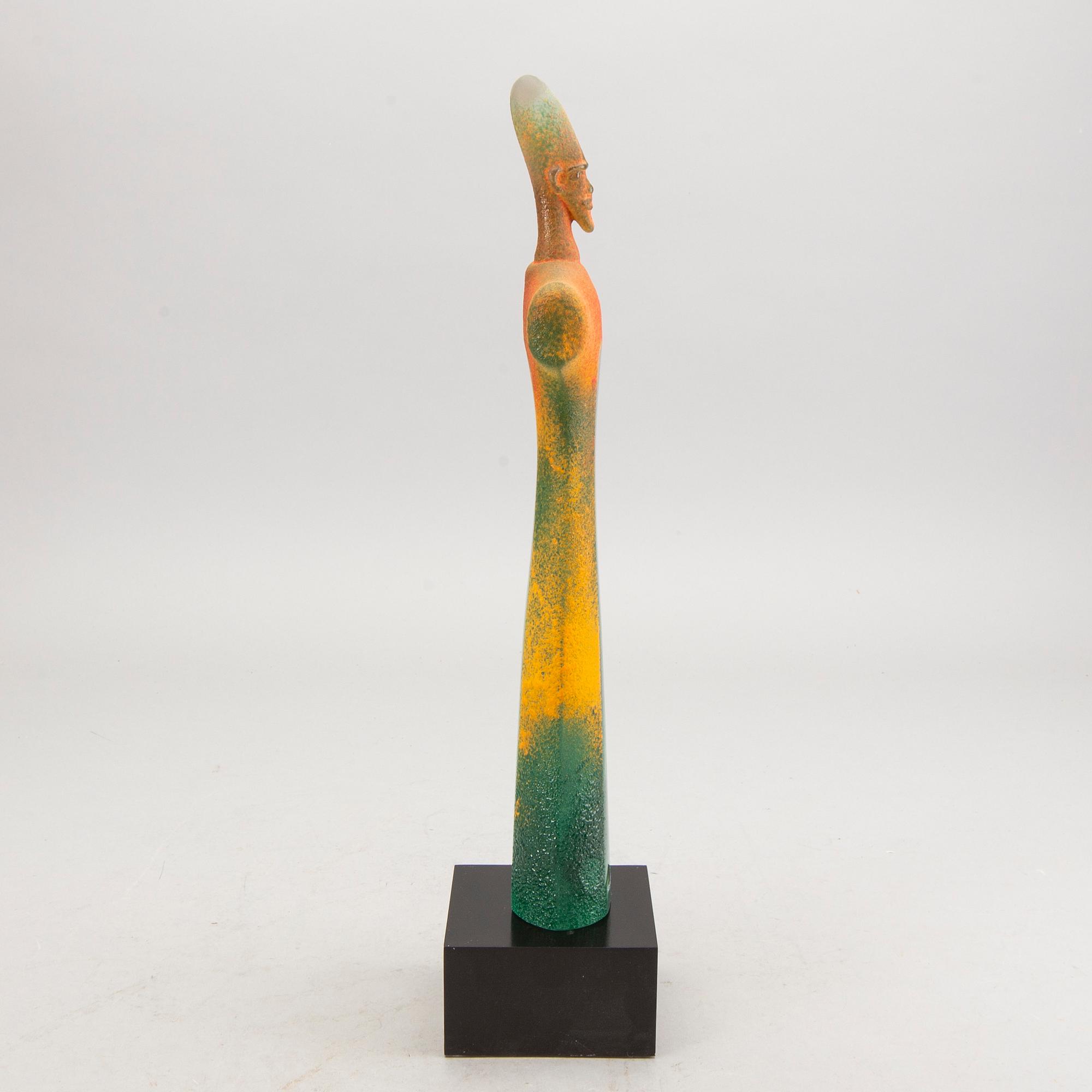 Kjell Engman, skulptur signerad Kosta Boda glas.