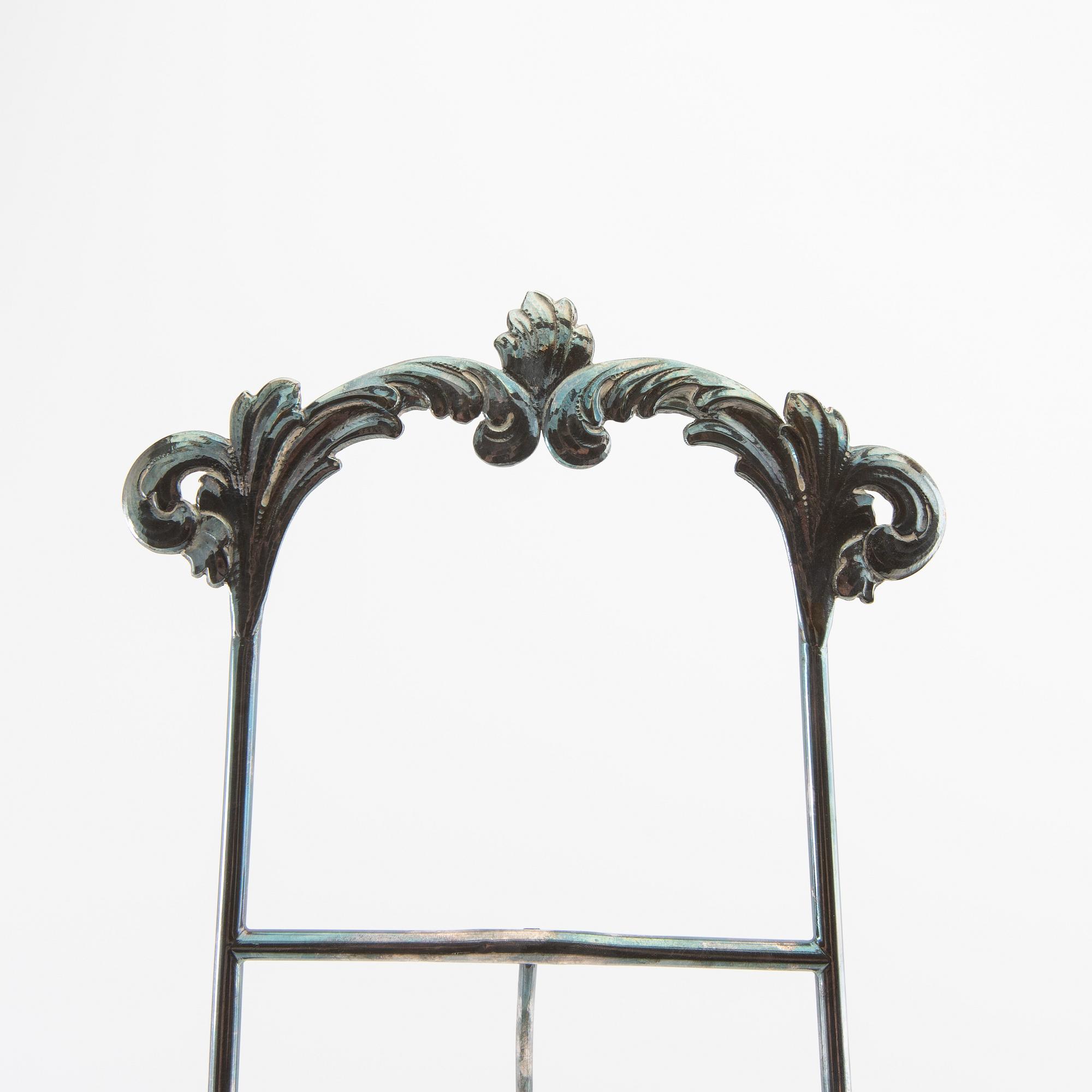 Fotografi/Tavel-ställ tidigt 1900-tal nysilver.