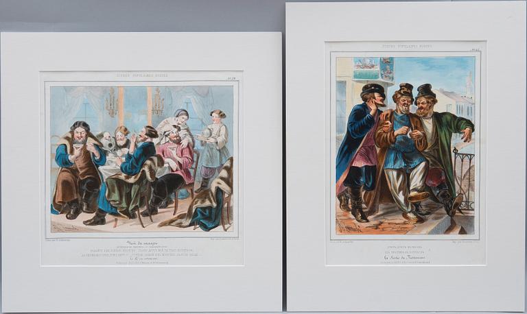 TWO LITHOGRAPHS AND ONE COPPER ENGRAVING.